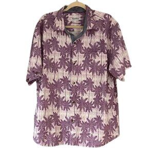 Tommy Bahama Palm Print Camp Shirt – Short Sleeve Tropical Button-Up